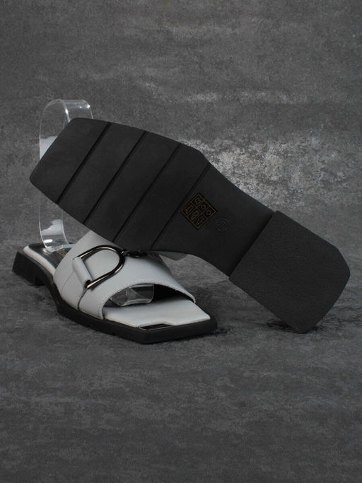 08-PEY184-3 BLACK/GRAY Босоножки женские (натуральная кожа) - No name фото 14