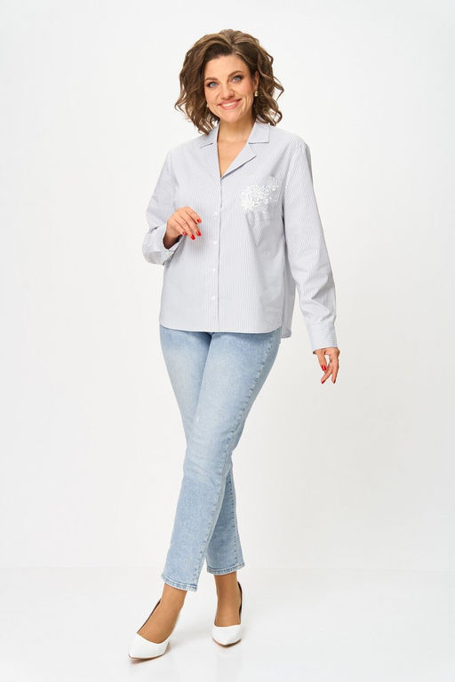 Блуза Svetlana Style 2168 серый/полоска