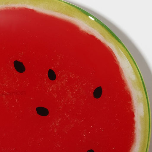 Тарелка Доляна «Сладкий арбуз», d=20 см, стекло, красная