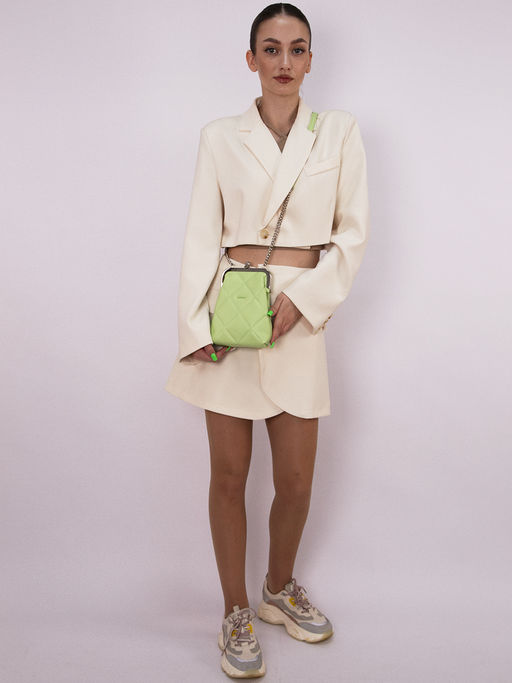 LACCOMA сумка Китти-Ф826-мятный эко кожа хлопок  фото 5