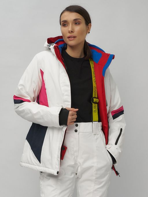 Горнолыжный костюм женский белого цвета 02201Bl - Chunmai фото 15