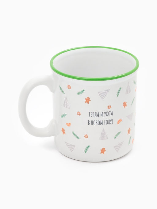 Кружка чайная новогодняя «Тепла и уюта», 340 мл