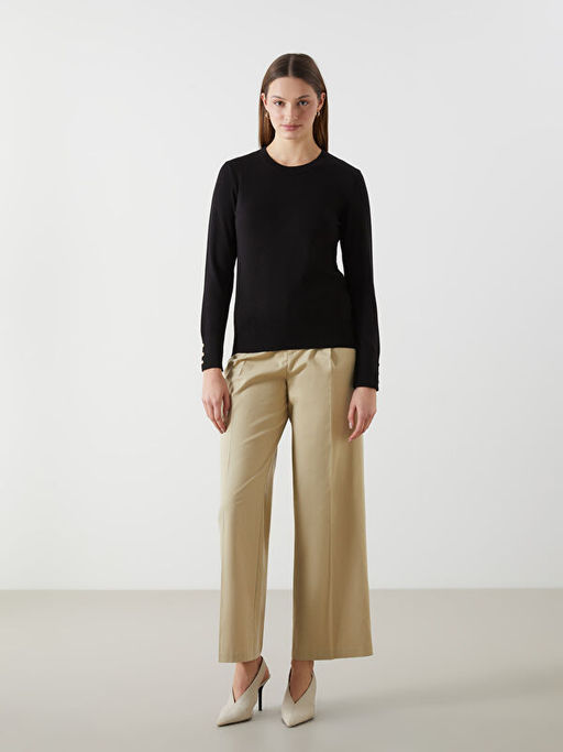 Bisiklet Yaka Kad?n Triko Kazak