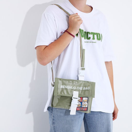 Сумка молодёжная на клапане, цвет зелёный - Simaland фото 7