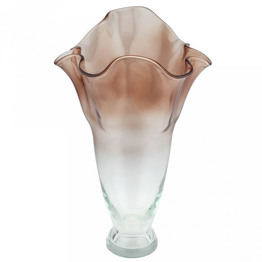 Ваза для цветов стеклянная "Фазолетто-1" 7,45л, д32см, h45,5см, большая, свободного выдувания (Россия)