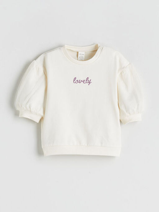 Bisiklet Yaka K?z Bebek Sweatshirt ve Tayt