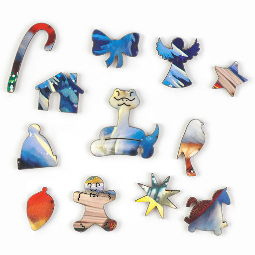 Пазлы фигурные деревянные Новогодняя сказка со святящимися деталями, 146 элементов - Puzzle фото 6