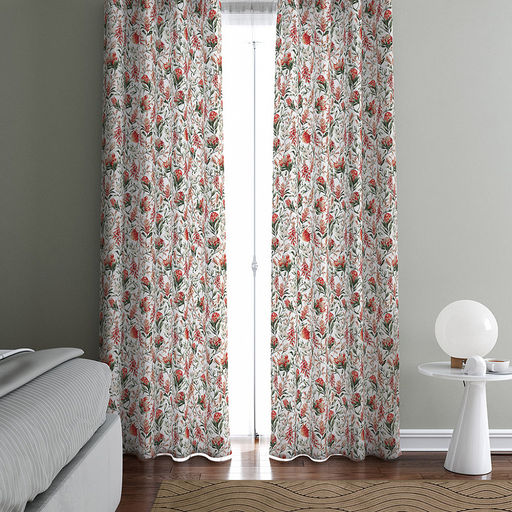 Шторы, 2шт 148х260см "Сардиния", на шторной ленте, рогожка, хлопок "Премиум" 186г/м2, упаковка классическая 28х41см, "Домашняя мода" (Россия)