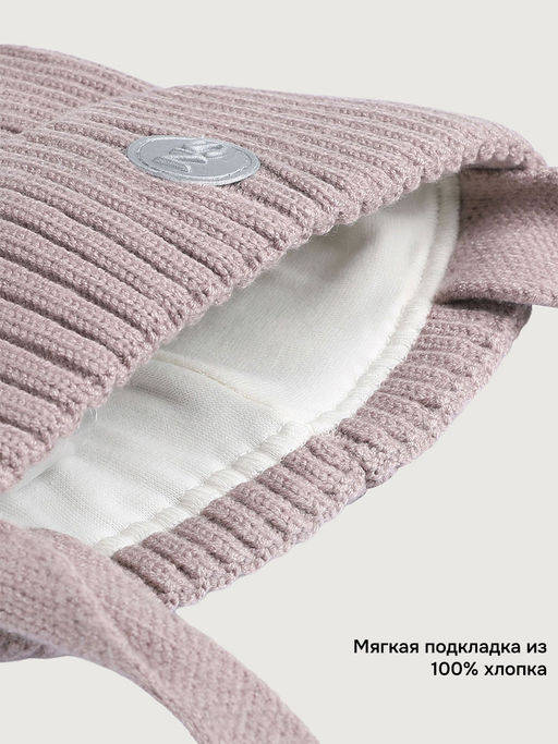 Комплект шапка и манишка 12м21026 - Nikastyle фото 2