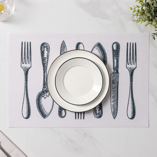 Салфетки сервировочные на стол Доляна «Сервировка», 4 шт., 30×45 см, белые