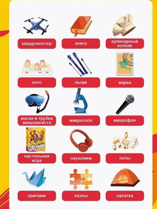 Игра настольная "Дубль Мир хобби и развлечений", с карточками