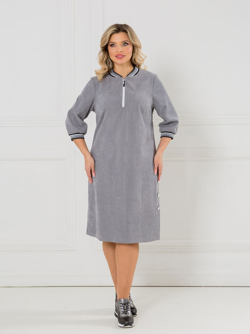 NOVITA Платье 1446 серый  фото 3