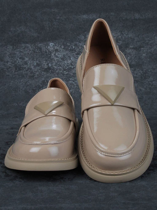 06-PDAG72-2 DK. BEIGE Туфли женские (натуральная кожа)