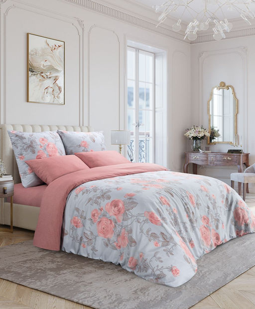 Постельное белье Роза Семейный + 4 наволочки