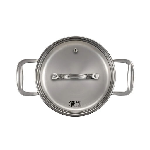 1273 GIPFEL Кастрюля GALA 18х10см/ 2.3 л со стеклянной крышкой, с индукционным капсульным дном. Материал: нерж. сталь 18/10. Толщина: 0,7мм / 4 мм  фото 8