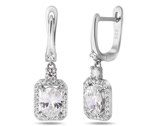 Серьги, куб.циркон., BY-5995