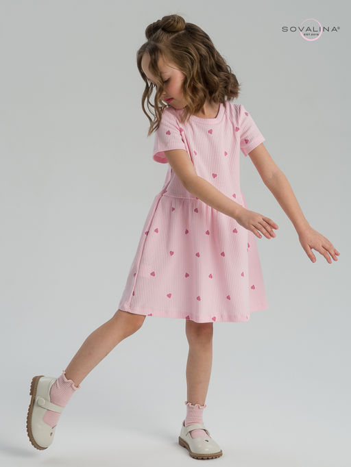 Платье Лето лапша сердца на розе - Sovalina фото 24