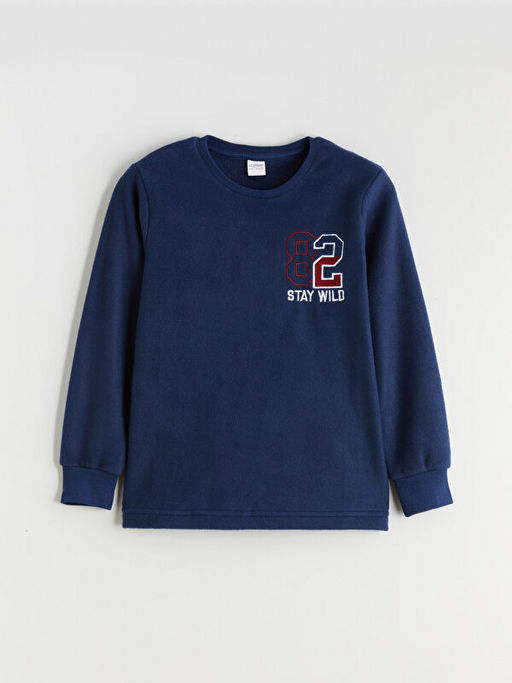 Bisiklet Yaka Polar Erkek ?ocuk Pijama Tak?m?