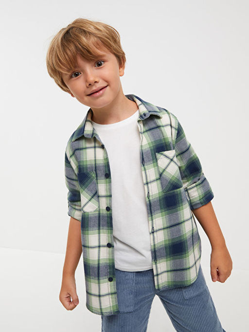 Ekose Uzun Kollu Erkek ?ocuk G?mlek - Waikiki фото 2