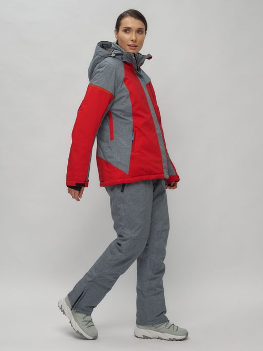 Горнолыжный костюм женский большого размера красного цвета 02272-3Kr - Chunmai фото 4