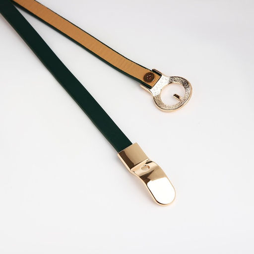 Ремень женский, ширина 1 см, пряжка металл, цвет зелёный - Simaland фото 4