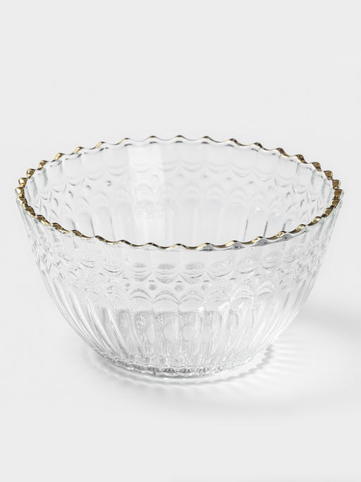 Салатники «Ронда», 350 мл, 37.5×32.5×7 см, на подставке, набор 3 шт., стекло, прозрачный