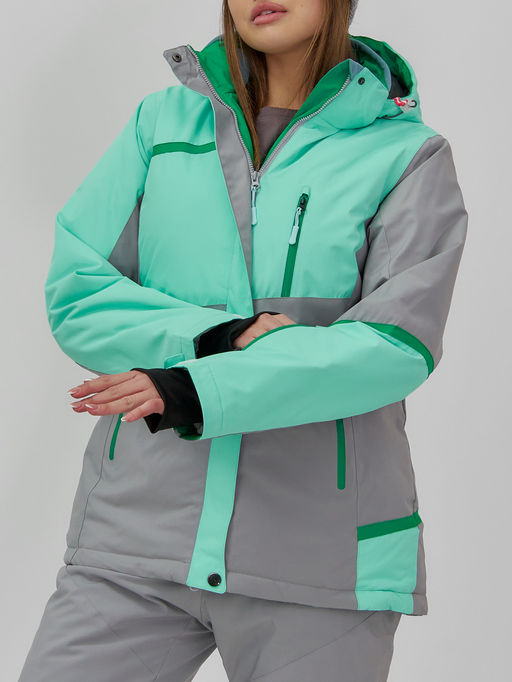 Горнолыжный костюм женский зимний бирюзового цвета 0709_1Br - Chunmai фото 15