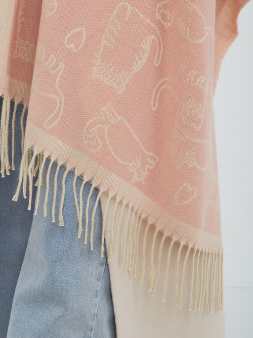 В составе шерсть. Большой теплый двусторонний палантин - Tantino фото 4