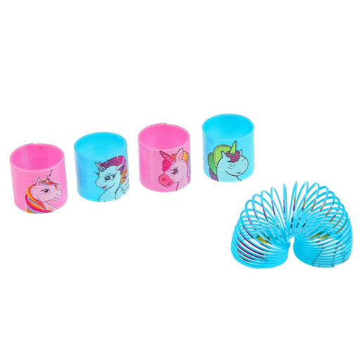 Цена за 12 шт. Пружинка - радуга Единорог, цвета МИКС - Simaland фото 7