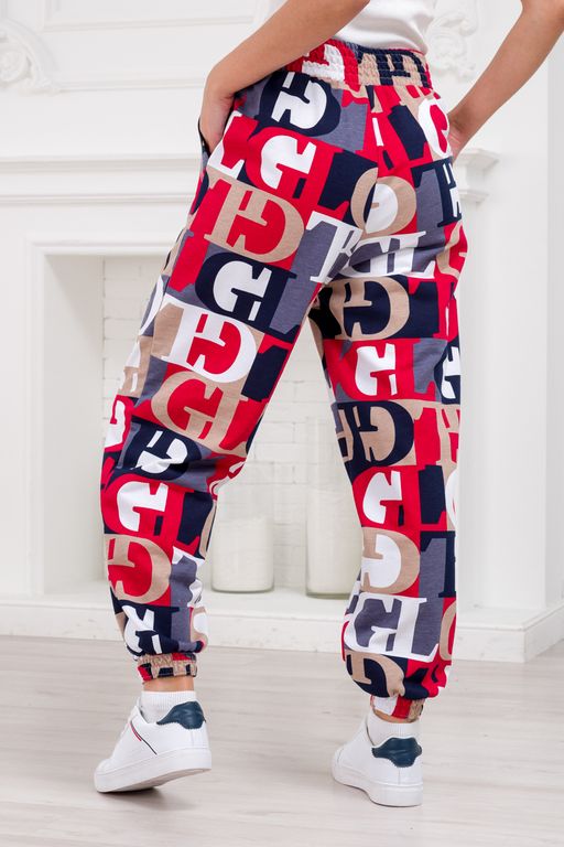 Брюки женские из футера Забава красная буква - Амадэль фото 7