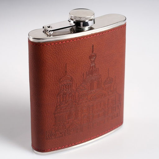 Подарочный набор «Собор»: фляжка 240 мл, фляжка 90 мл, стопка, воронка, ручка