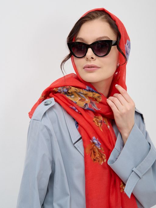 хлопок с вискозой Большой, красивый палантин - Tantino фото 3