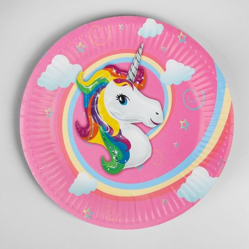 Тарелка бумажная Единорог, 18 см, набор 6 шт. - Страна карнавалия фото 9