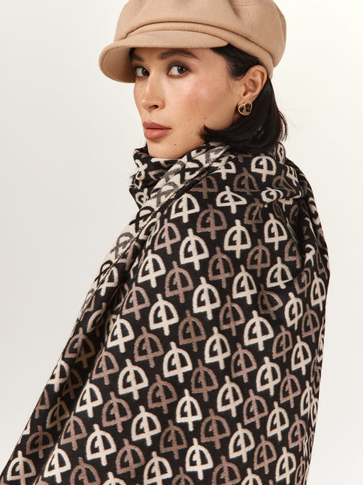 в составе ШЕРСТЬ  и КАШЕМИР Большой, мягкий, теплый  двусторонний палантин - Tantino фото 6