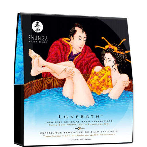 Порошок для принятия ванны Shunga серии LOVEBATH Океанское искушение, голубой, 650 гр