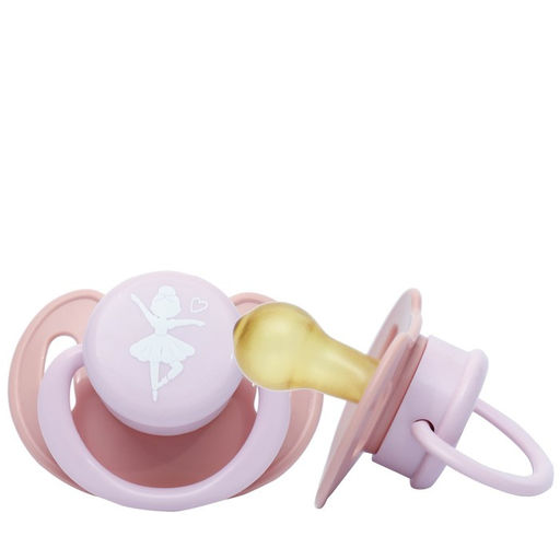Соска - пустышка латексная классическая Крошка Я «Балерина», от 3 мес., розовый