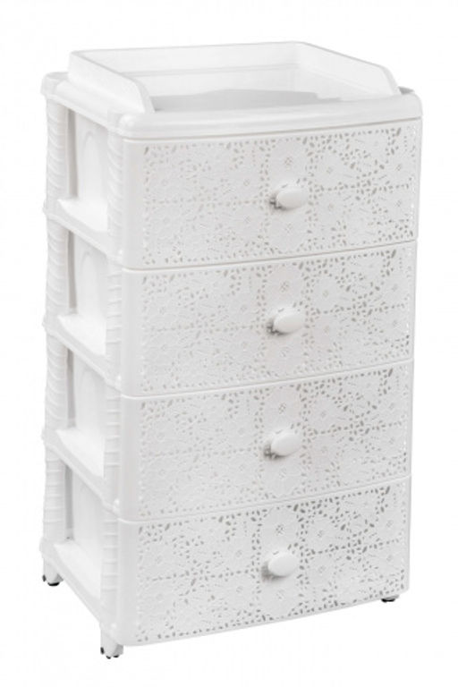 Комод широкий "Лаура" 4-х секционный белый М6791