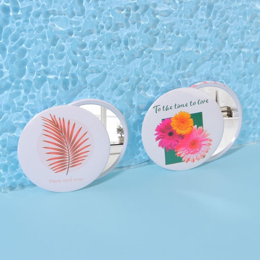 Цена за 4 шт. Зеркало карманное «Растения», d=7 см, МИКС