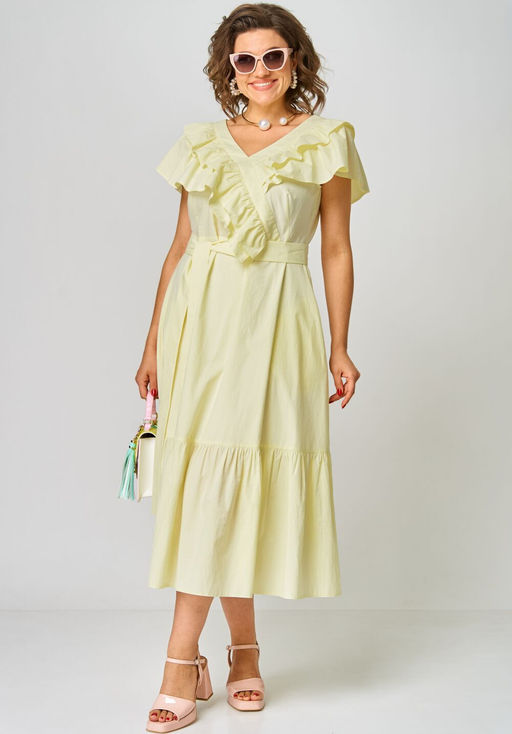 Платье EVA GRANT 7225М лимонный