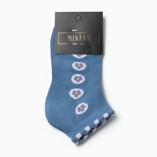 Носки детские «Цветы» MINAKU, синие (8-12 лет)