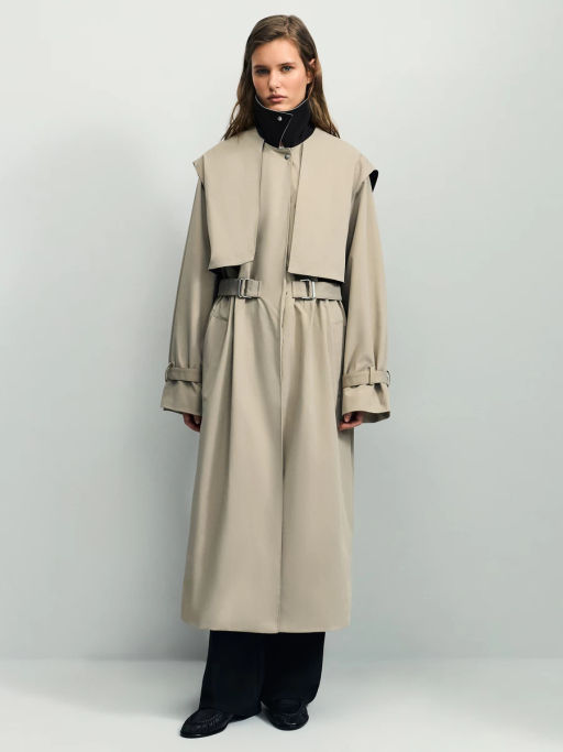 Плащ со съемным жилетом / Zarina фото 5