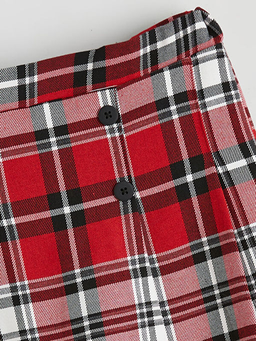 Ekose K?z ?ocuk ?ort Etek