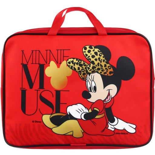 Папка с ручками А4, 35×27 см, текстиль, Минни Маус