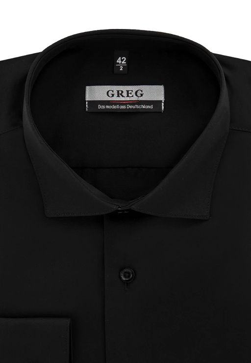 Сорочка мужская длинный рукав GREG 340/139/BLK/ZV_V  фото 2
