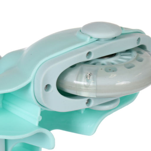 Толокар COMIRON QT-8098/светящиеся полиуретановые колеса 90 мм/ Голубой/уп4 - Галеонтрейд фото 7