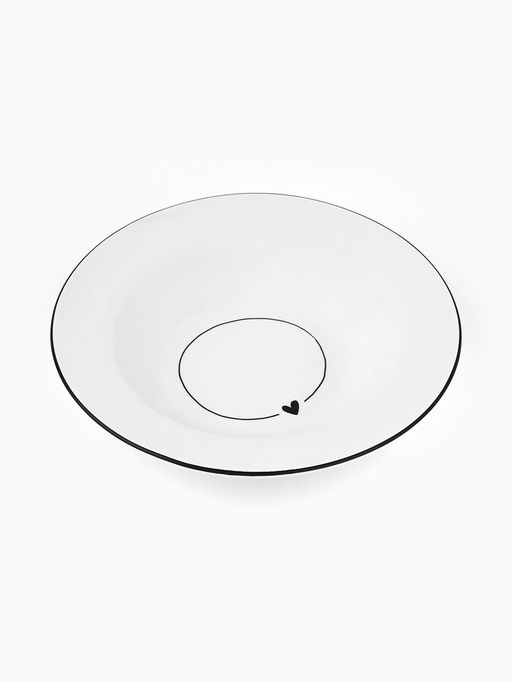 Тарелка суповая керамическая С любовью, d=22.4 см, ручная работа