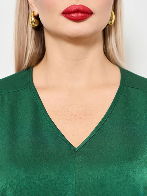 Блузка 0123-8а тёмно-зелёный - Aquarell фото 9