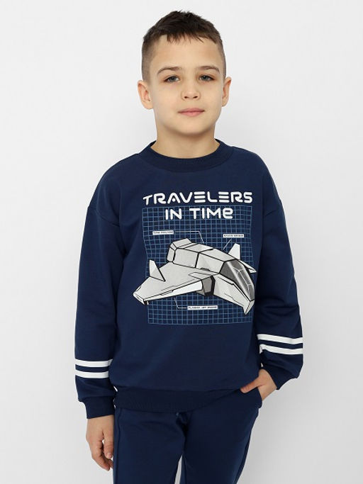 CRB wear/CSKB 90161-41-353 Комплект для мальчика (джемпер, брюки),темно-синий/Ex.Cherubino  фото 3