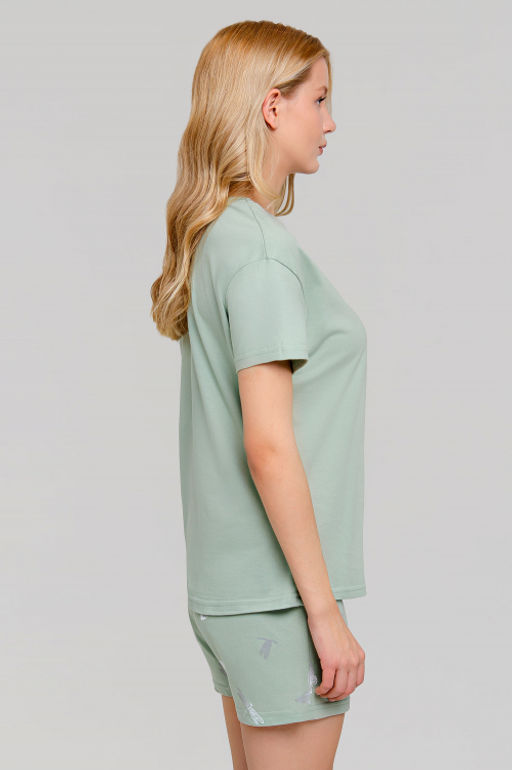 Арт. 9157 Пижама с шортами 42-50 (5 шт) Цвет:полынь - Калинка фото 4