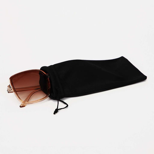 Цена за 20 шт. Футляр для очков на затяжке, ФАСОВКА 20 ШТ, 8,7 х 17.5 см, цвет чёрный - Simaland фото 2